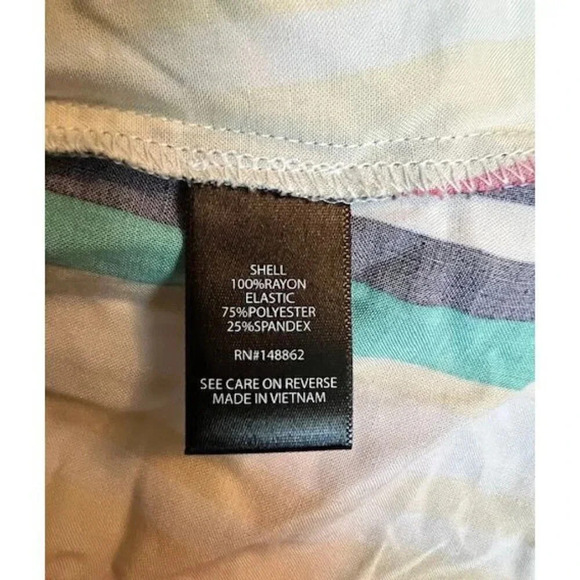 Torrid Challis Smocked Babydoll Tunic Cami Multi Stripe Top Size 5 - Picture 3 of 4